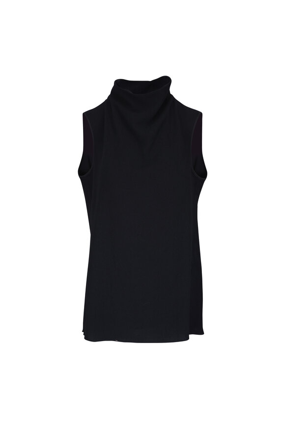 KZ_K Studio Arch Cinch Black Pebble Tech Crepe Top - view 1