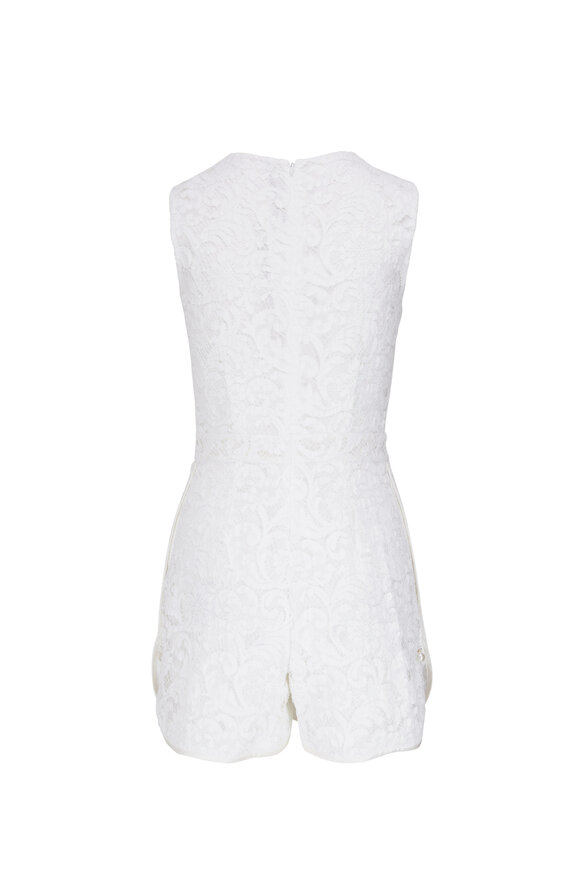 Adam Lippes - White Corded Lace Romper 