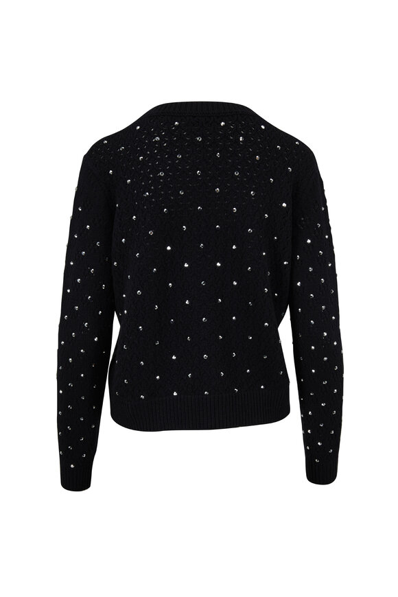 Fendi - Black Starlight Crystals Wool & Cashmere Sweater