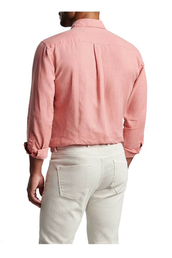 Peter Millar - Coastal Clay Rose Linen Sport Shirt