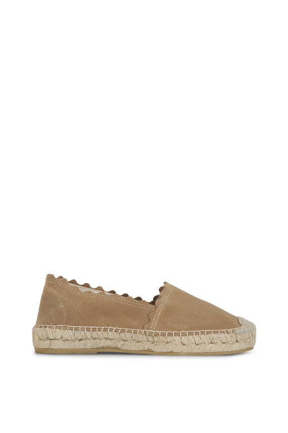 Ron White - Pearly Fawn Suede Flat Espadrille