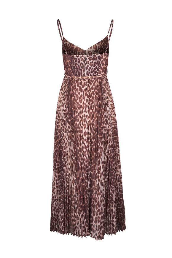 Zimmermann Sunray Animal Print Pleated Picnic Dress - view 3