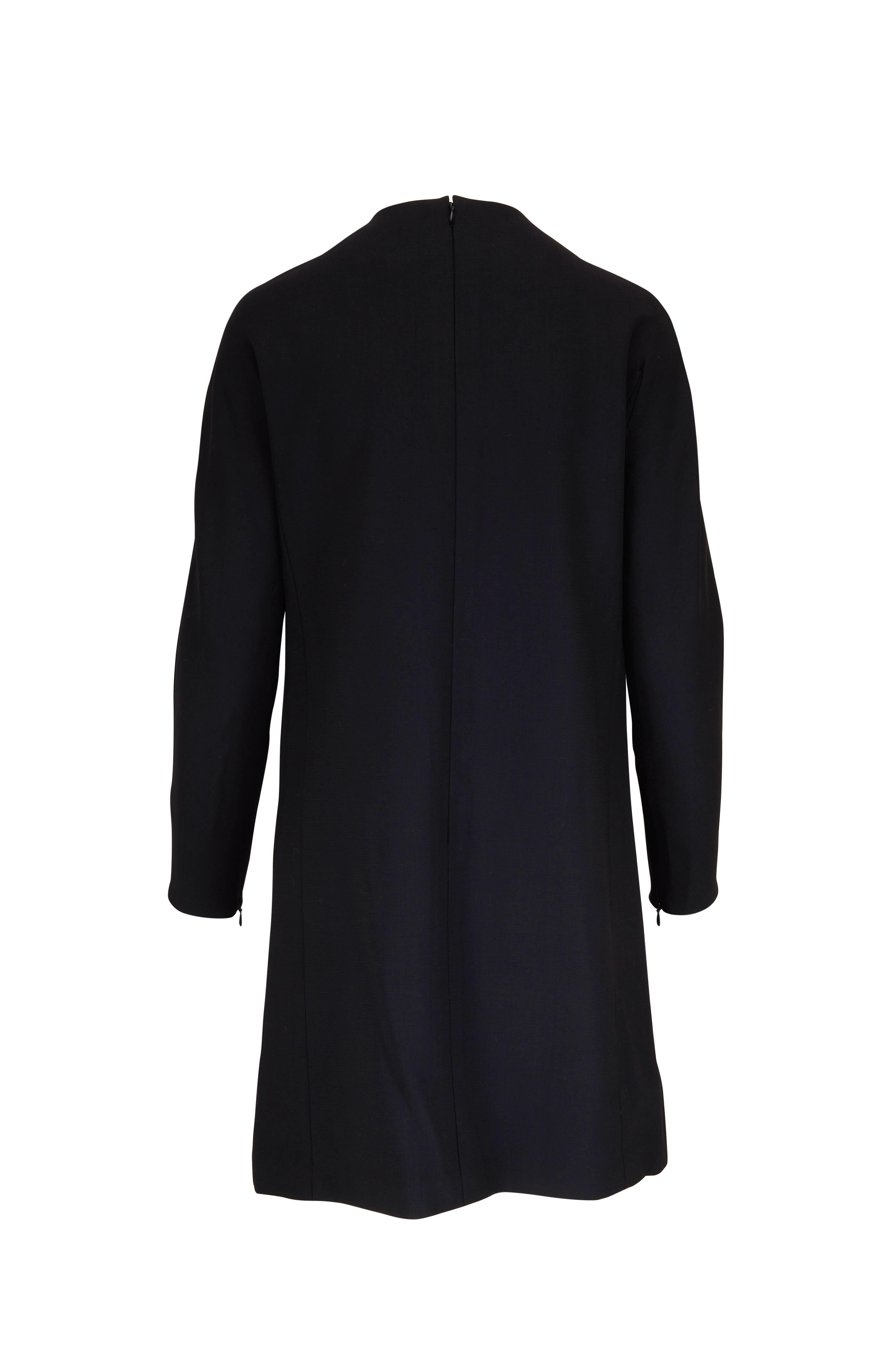 Carolina Herrera - Black Sequin-Embellished Bow Mini Dress