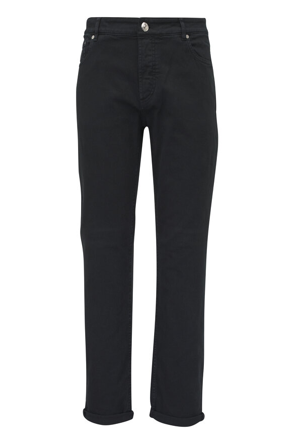 Brunello Cucinelli Black Traditional Fit Jean