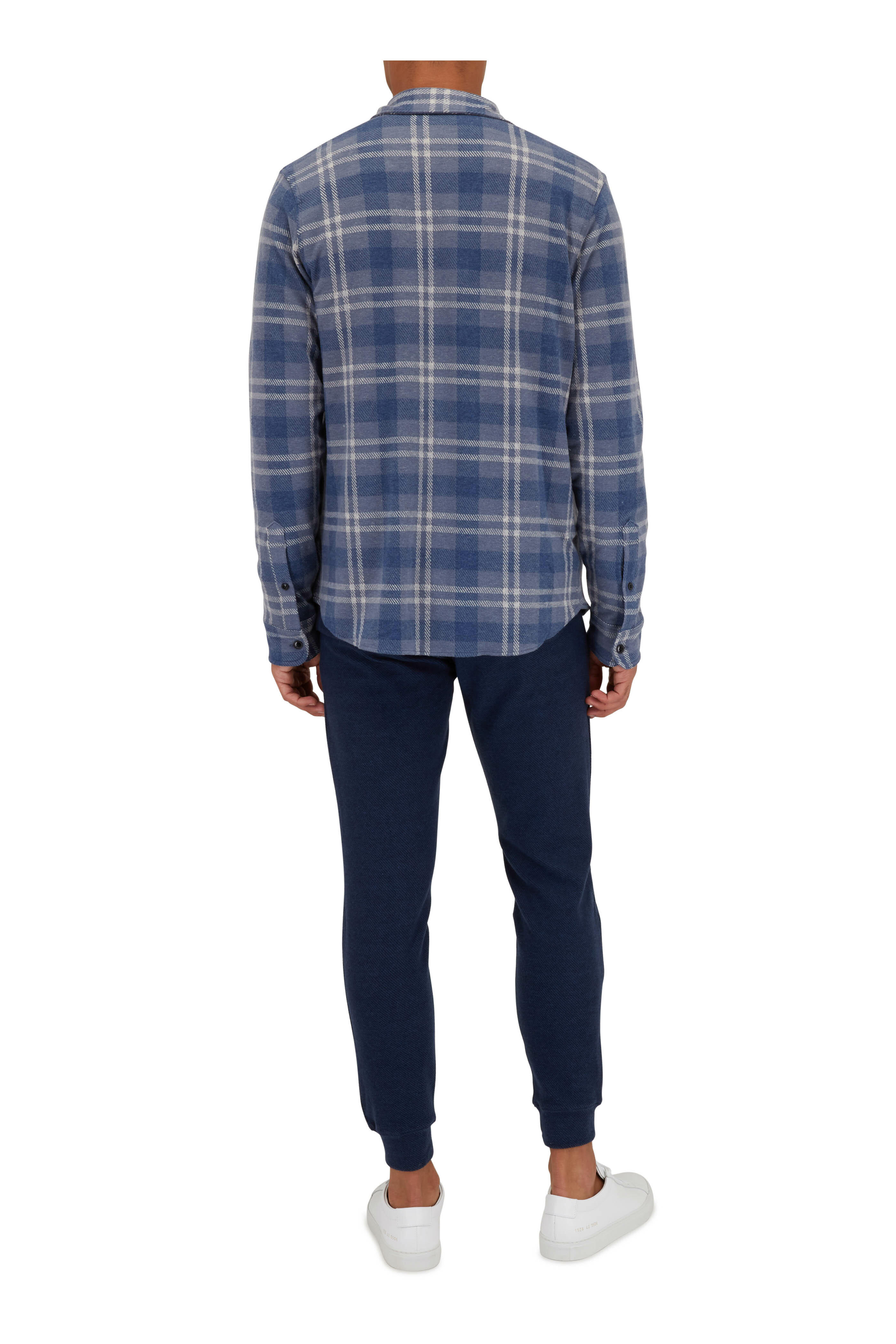 Faherty Brand - Legend™ Vintage Blue Plaid Sweater Shirt