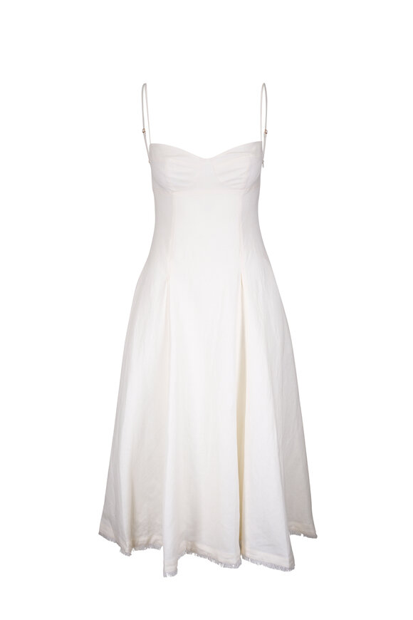 Simkhai Analise White Bustier Midi Dress