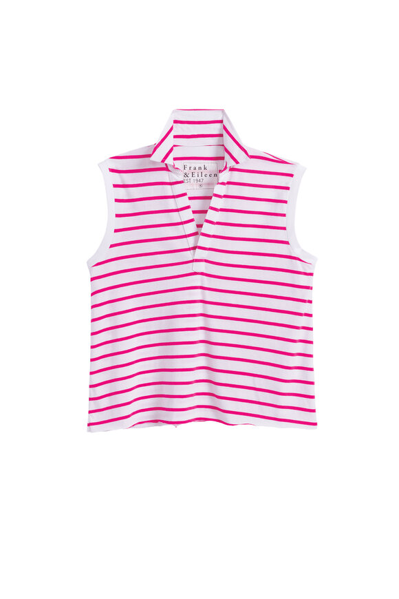 Frank & Eileen Olivia Lotus Stripe Popover Henley Tank - view 5