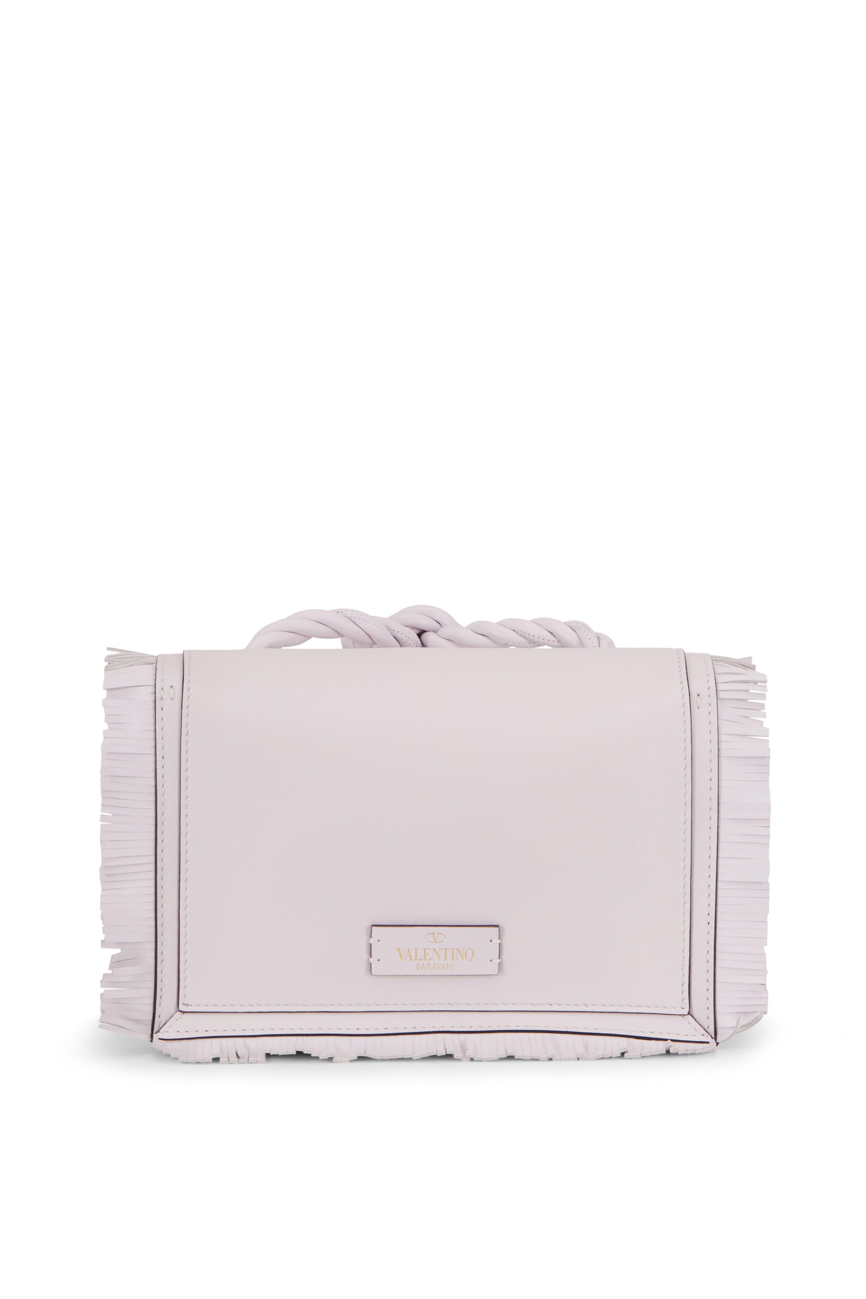 Valentino Garavani - The Rope White Fringe Leather Shoulder Bag