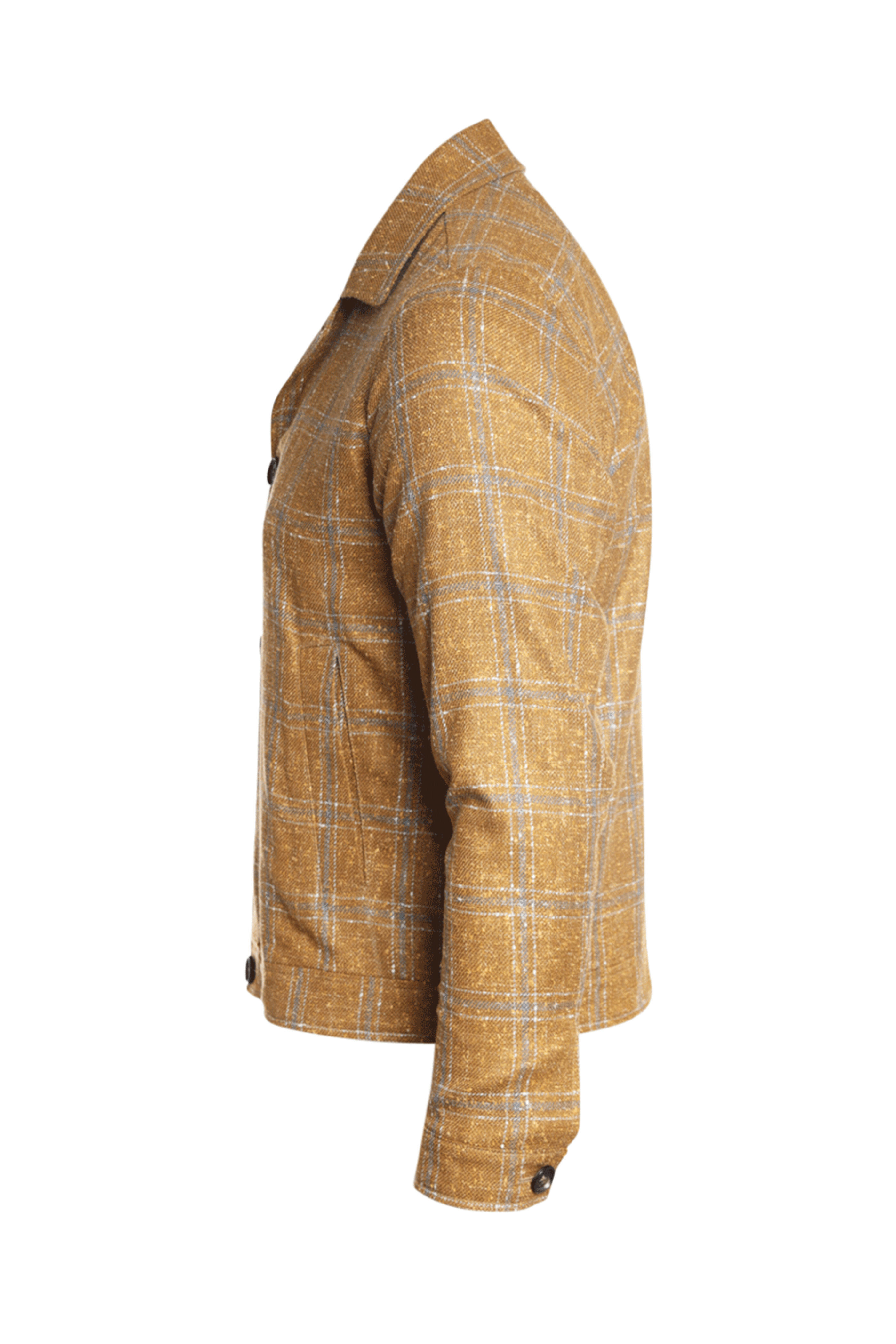 Isaia - Marigold and Grey Plaid Chore Jacket