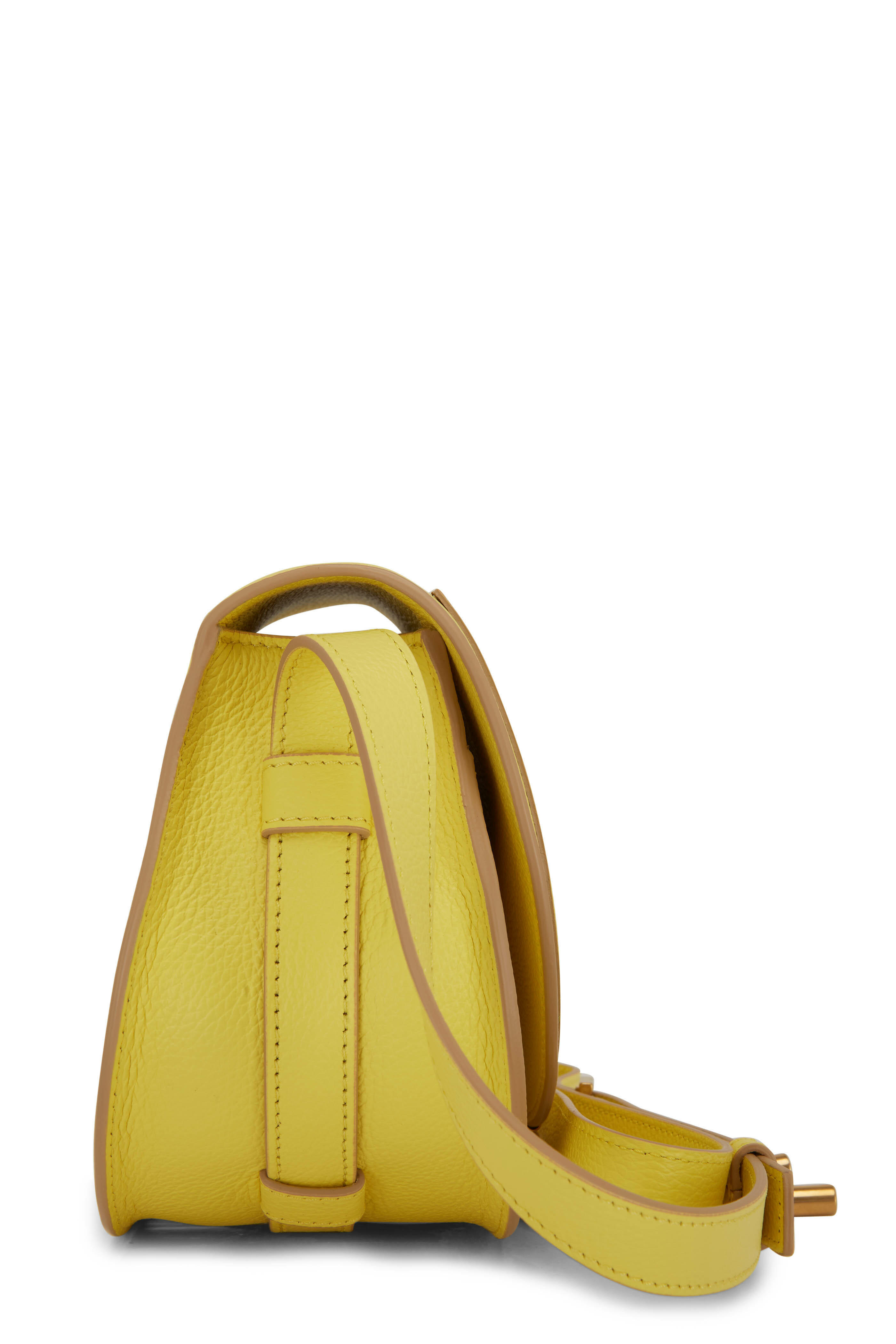 Small Saddle Crossbody Bag - Yellow