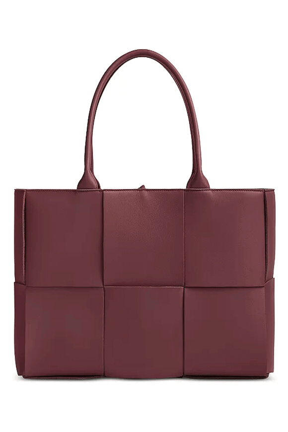 Bottega Veneta Medium Arco Woven Leather Tote in Barolo - view 1