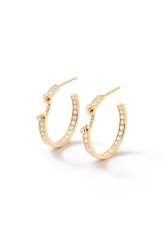 Nouvel Heritage Diamond Eternity Tuxedo Hoops