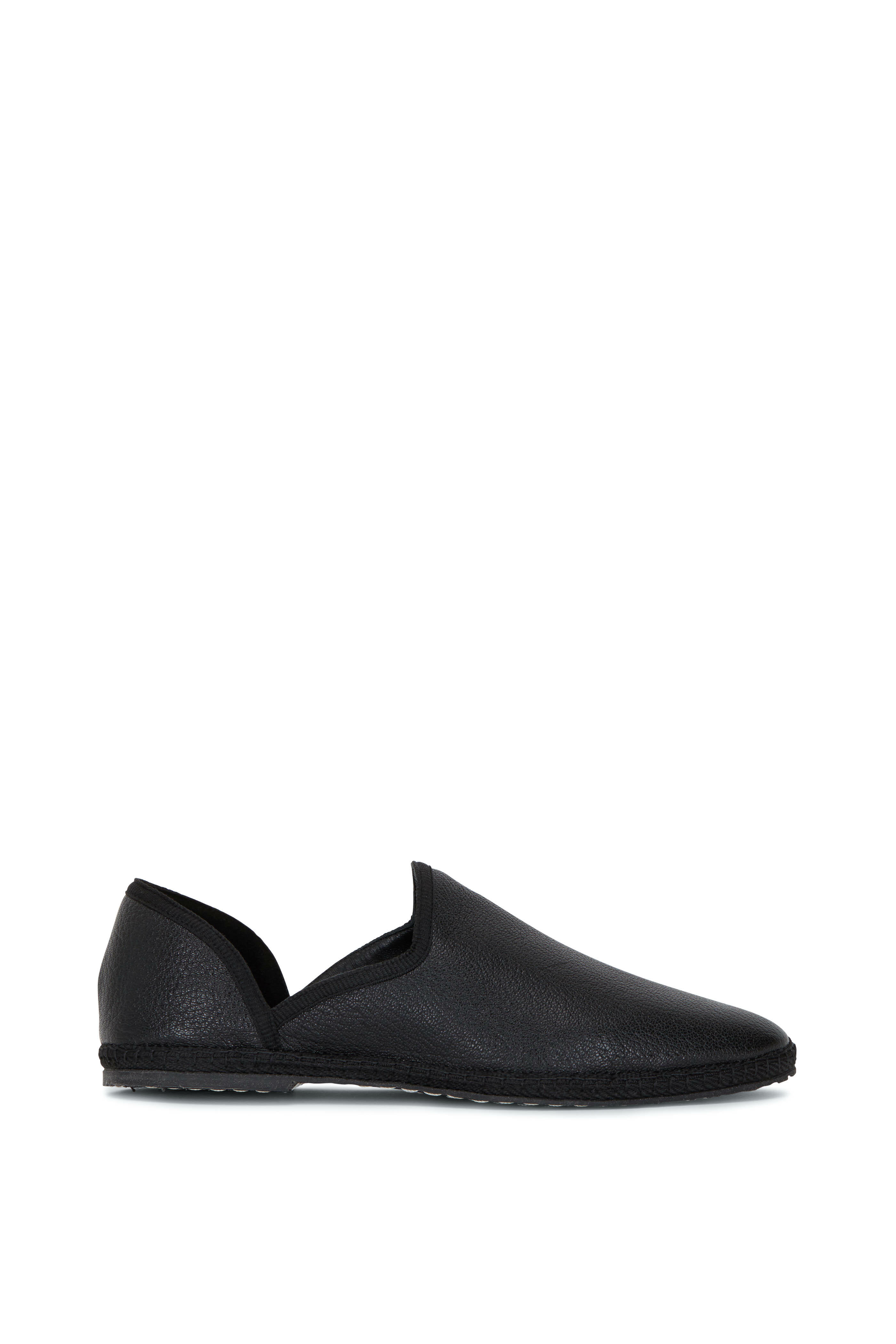 The Row Friulane Black Leather Flat Loafer Mitchell Stores