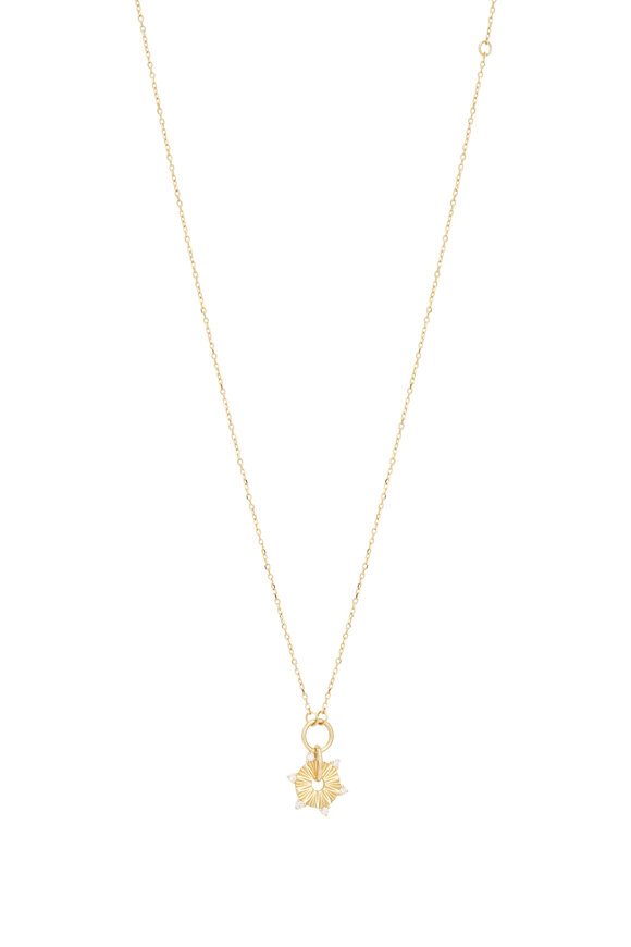 Foundrae Diamond Element Disk Drop Necklace - view 1