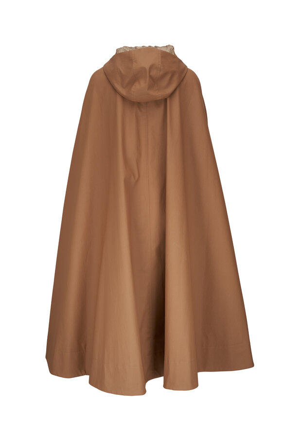 Khaite - Roygen Khaki Coated Twill Cape 