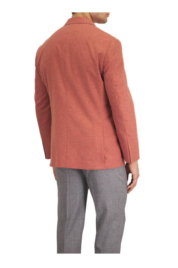 Brunello Cucinelli Gray Fancy Solid Wool, Silk & Linen Suit Pant - view 2