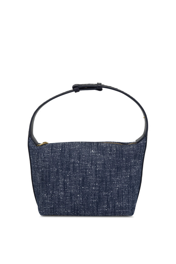 Bottega Veneta Wallace Navy, White, Space Denim Shoulder Bag