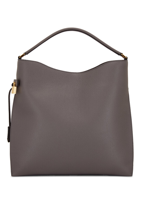 Tom Ford - Alix Graphite Leather Large Hobo