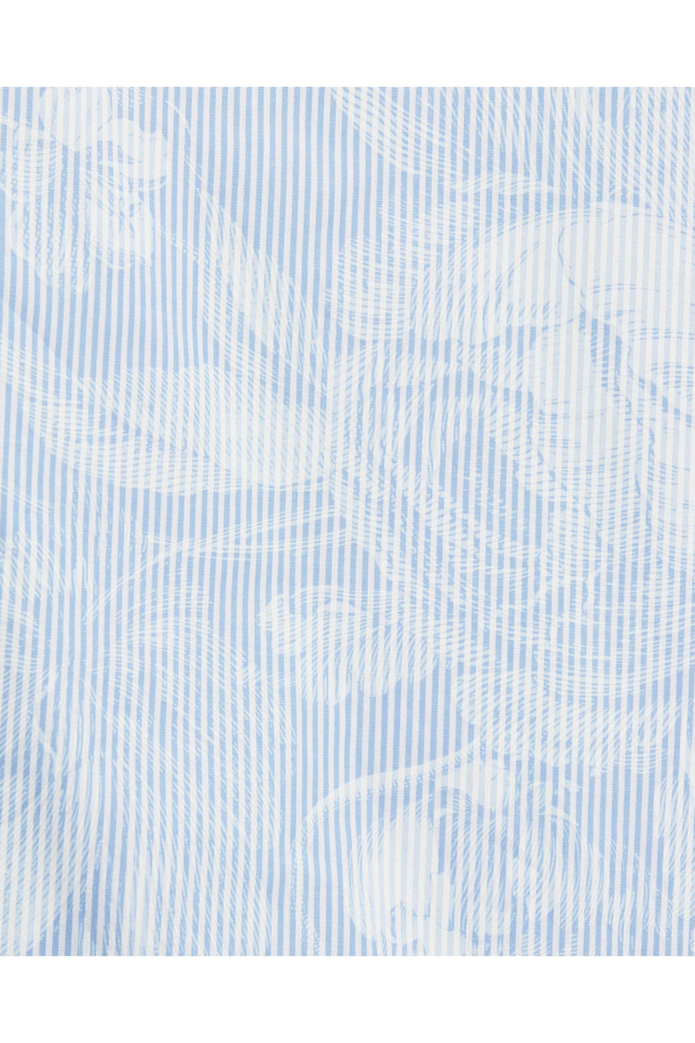 Erdem - Violetta Etch Blue Short Sleeve Midi Shirtdress