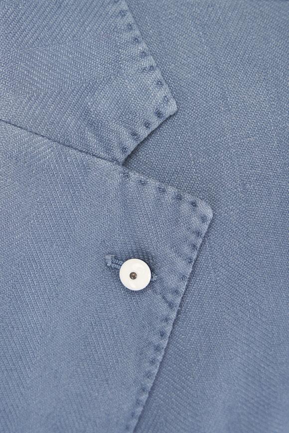 L.B.M. 1911 Tonal Blue Linen & Cotton Sportcoat - view 5