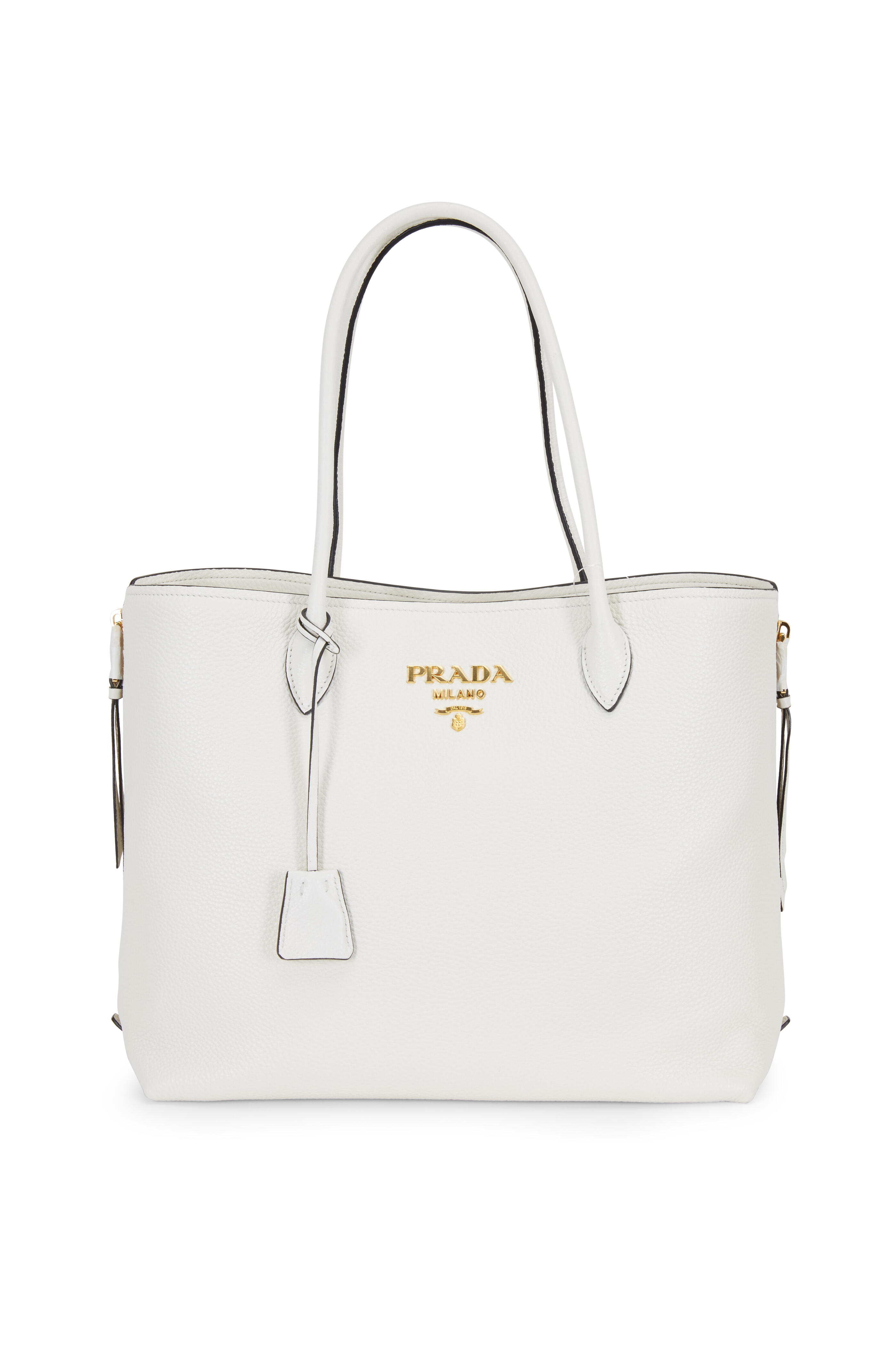Prada - White Vitello Daino Tote Bag