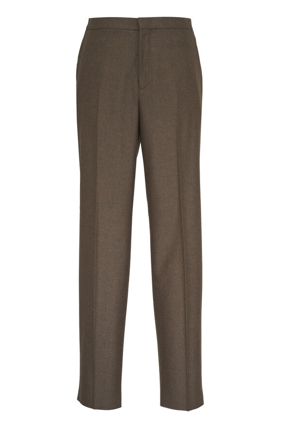Loro Piana Jan Walnut Wool & Cashmere Flannel Pant - view 1