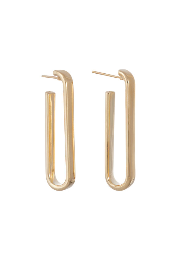 Sidney Garber Paper Clip Hoop Earrings 