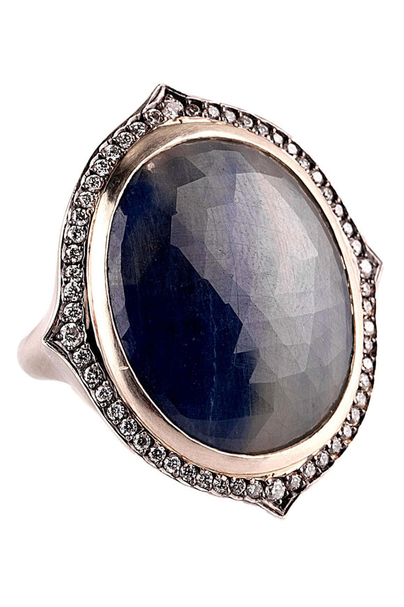 Sylva & Cie Sapphire and Diamond Portrait Ring
