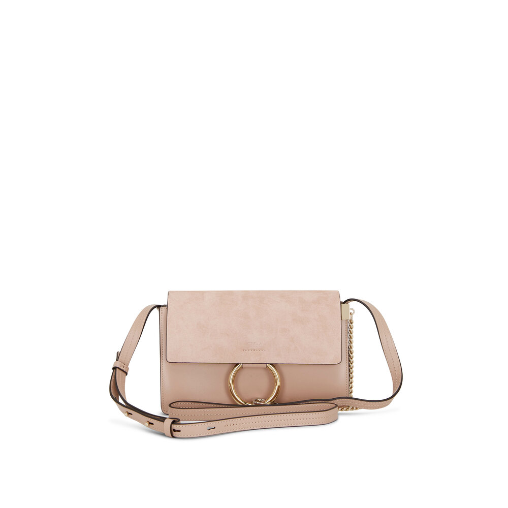 Chloé - Faye Misty Rose Leather & Suede Small Crossbody