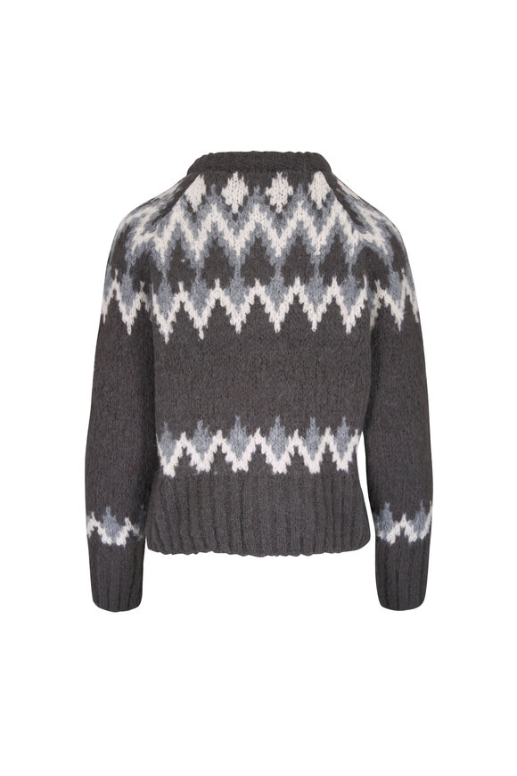 Veronica Beard Christina Green Shadow Fair Isle Cardigan - view 2