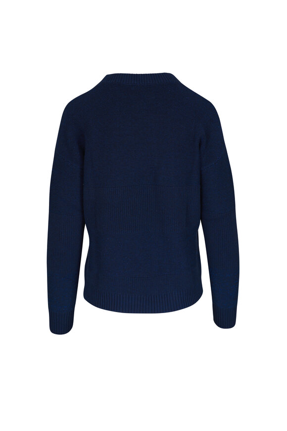 Kinross - Navy Lurex Stripe Sweater