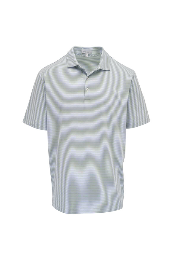 Peter Millar Crown Flex Grandview Sage Stripe Polo