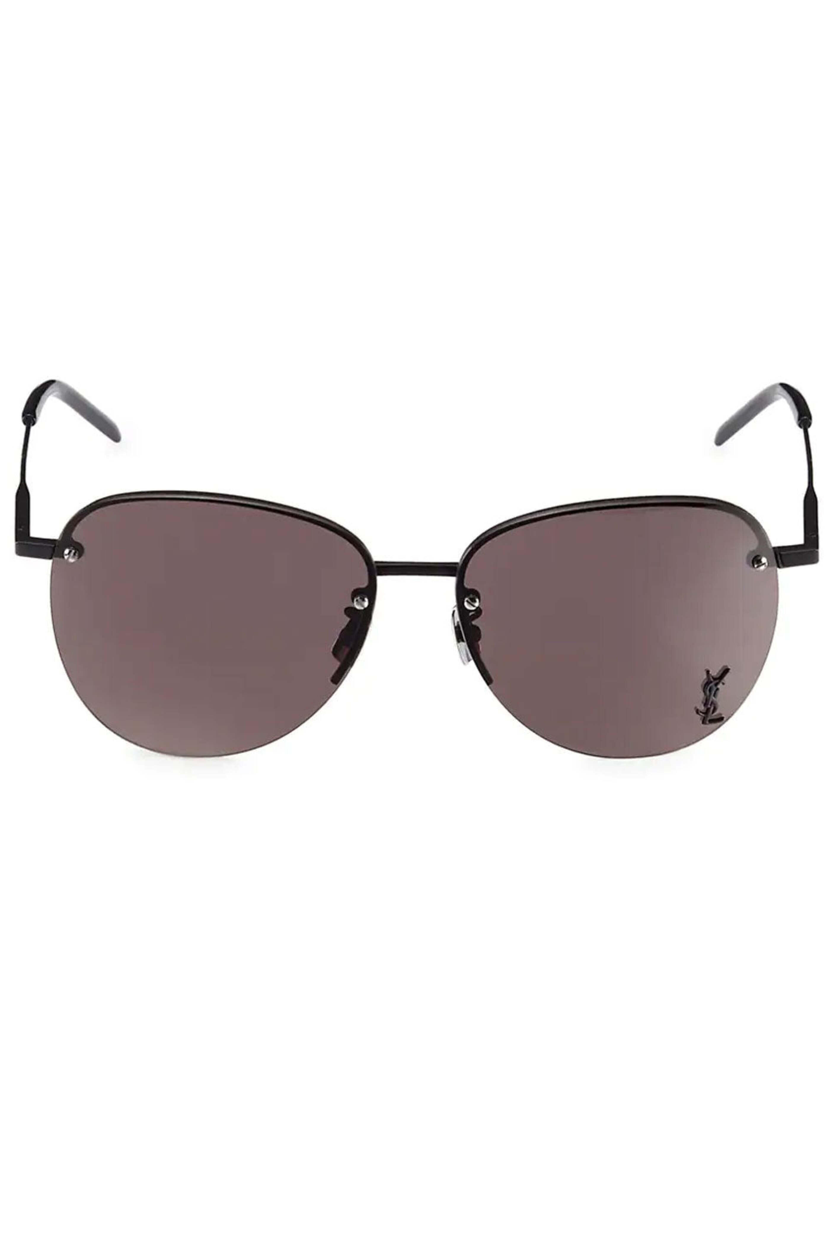 Saint Laurent - Monogram Aviator Sunglasses in Black