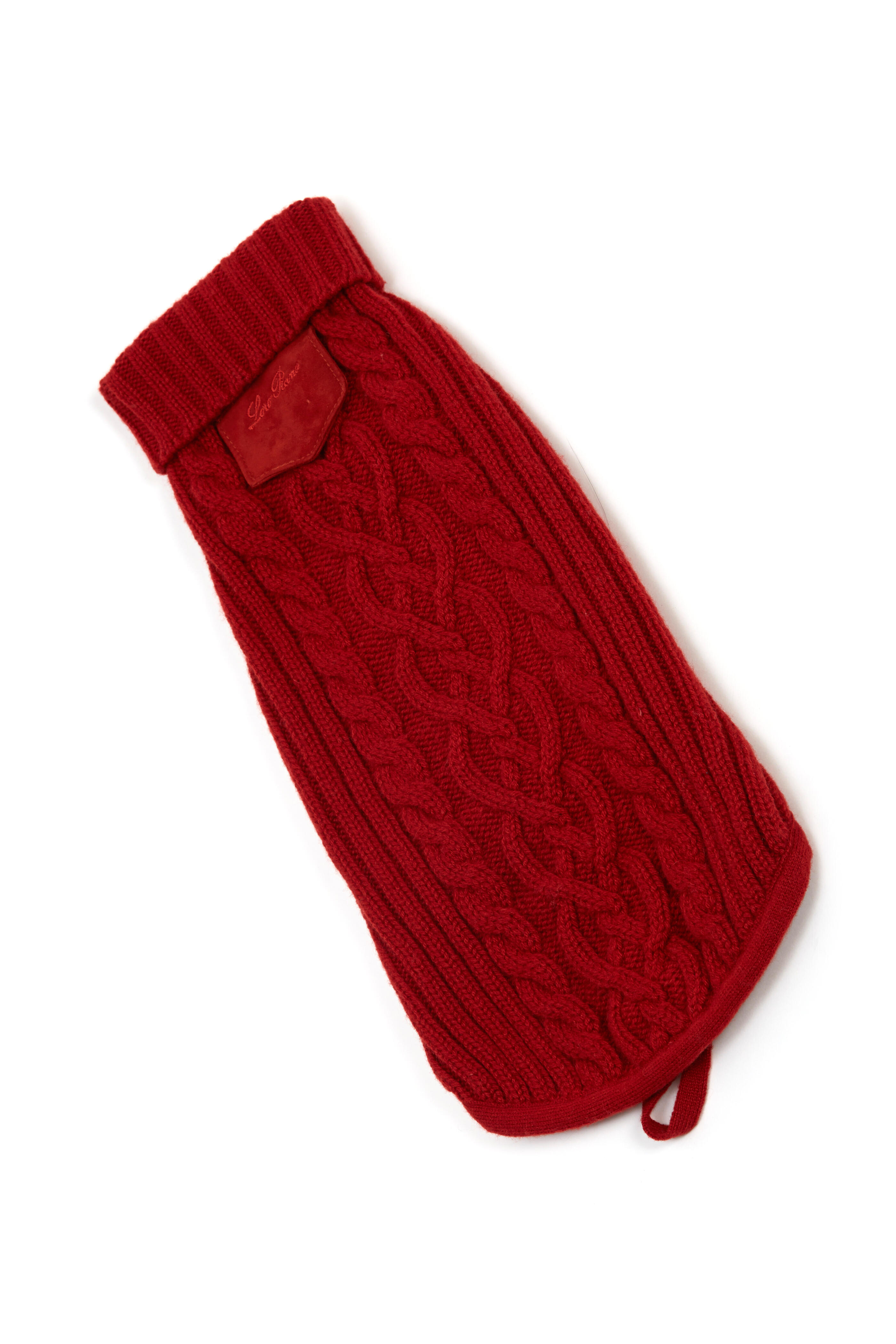Loro Piana - Red Cashmere Cable Knit Doggie Sweater