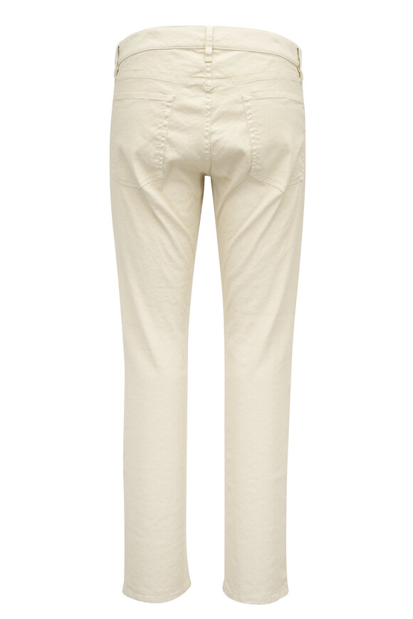 Ralph Lauren Purple Label - Cream Five Pocket Slim Fit Pant