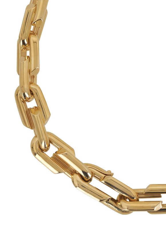 Foundrae - Oversized Strong Hearts Love Link Chain Necklace