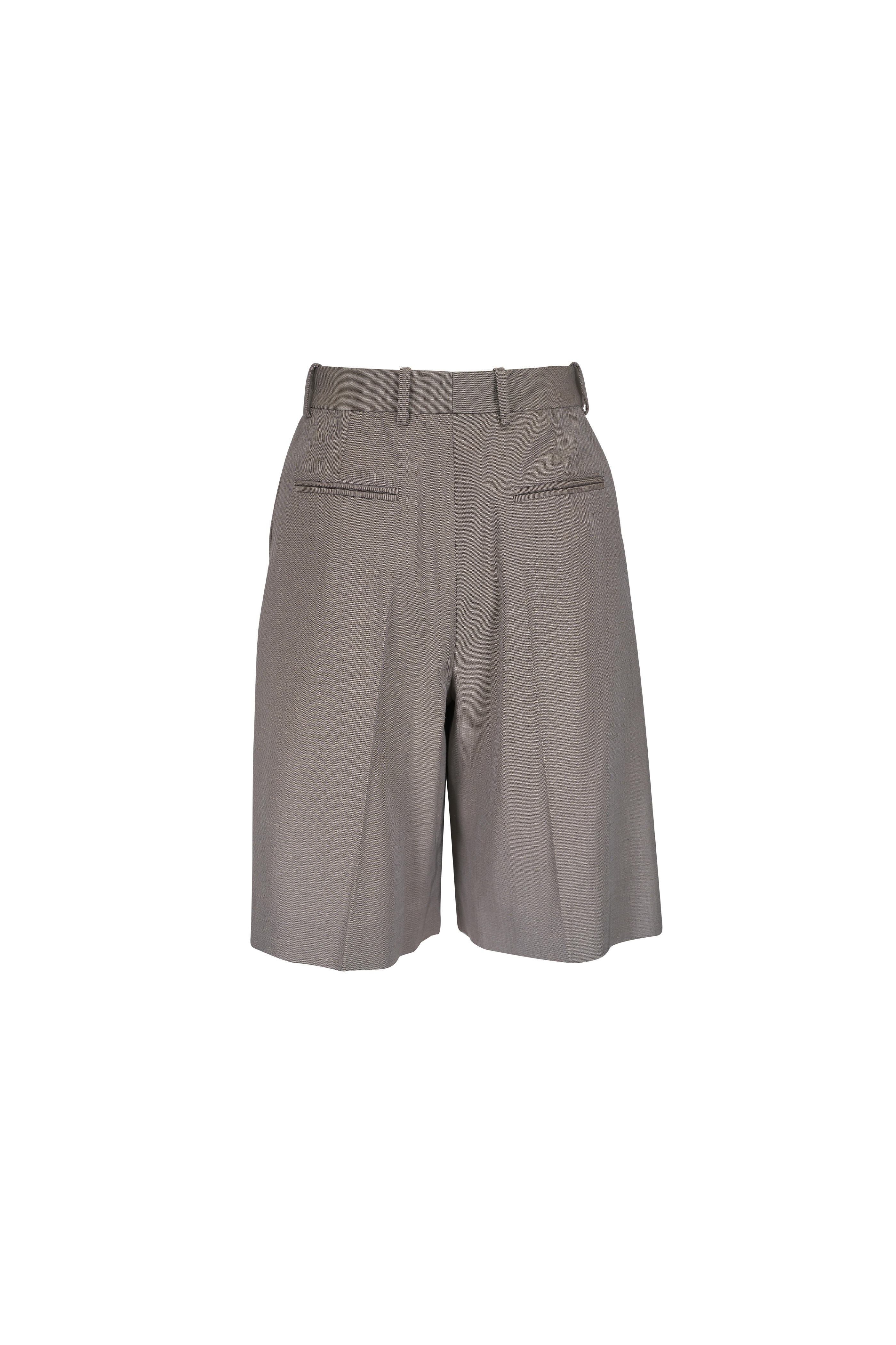 Loro Piana - Digby Bermuda Light Gray Silk & Wool Shorts