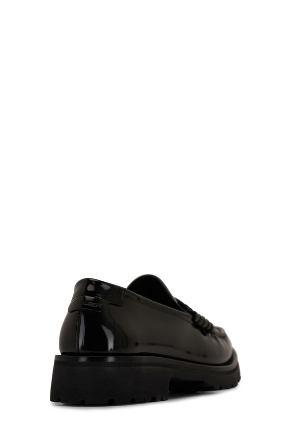 Saint Laurent - Lucido Black Patent Leather Penny Loafer 