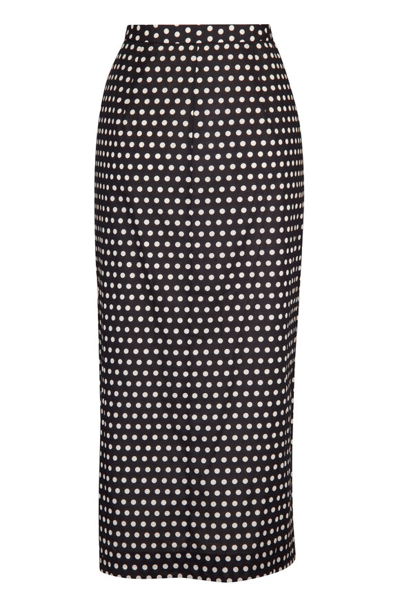 Frame Black & White Polka Dot Midi Skirt - view 2