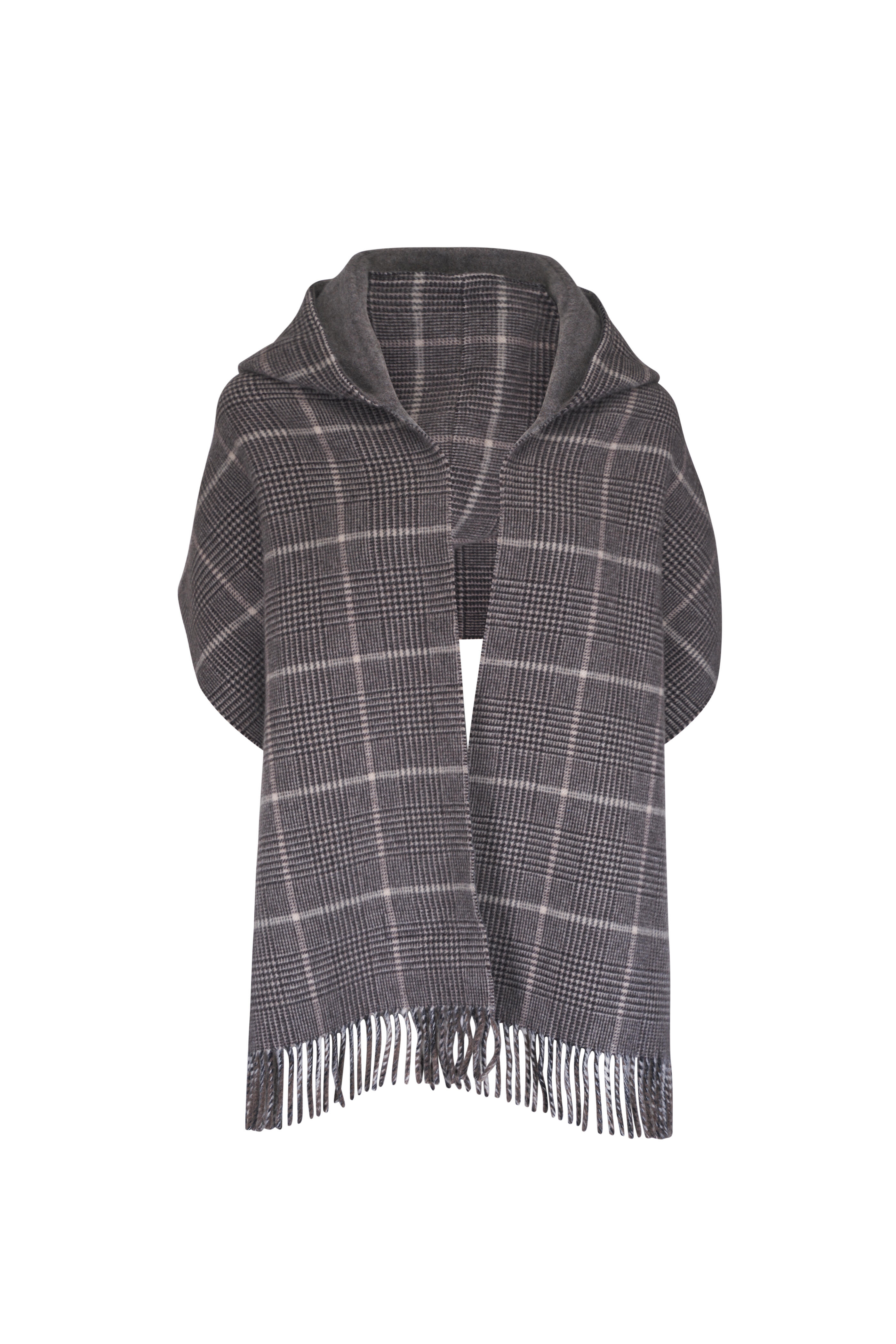 Brunello Cucinelli - Gray Prince of Wales Check Cashmere