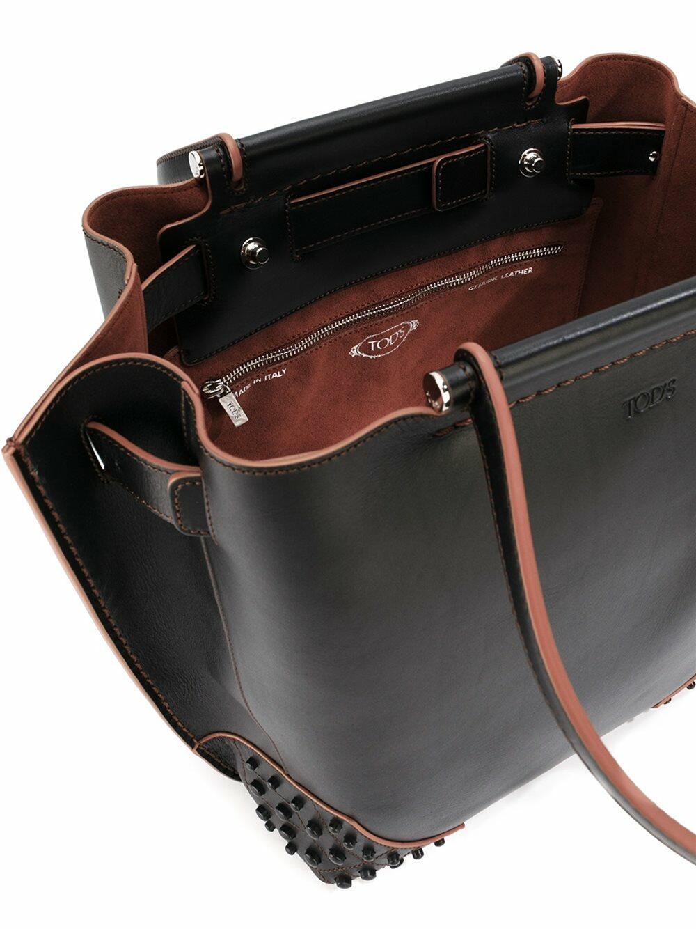 tod's waveトートSサイズ ブラック【sale】 Tod's - Wave Black Leather Small Tote | Mitchell Stores