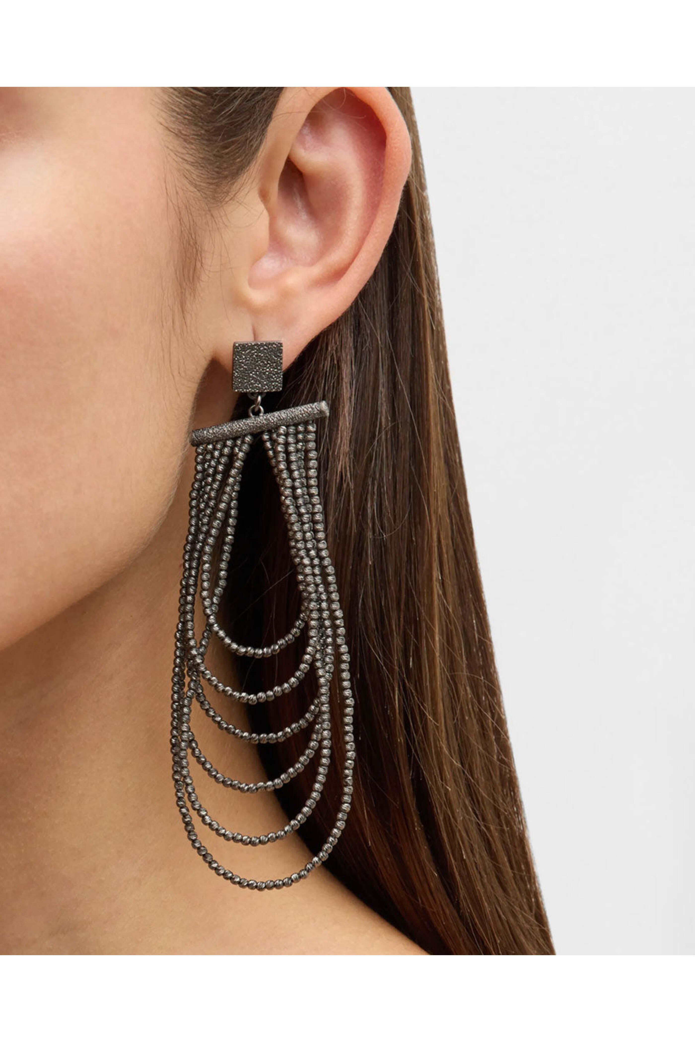 Brunello Cucinelli - Tiered Monili Drop Earrings