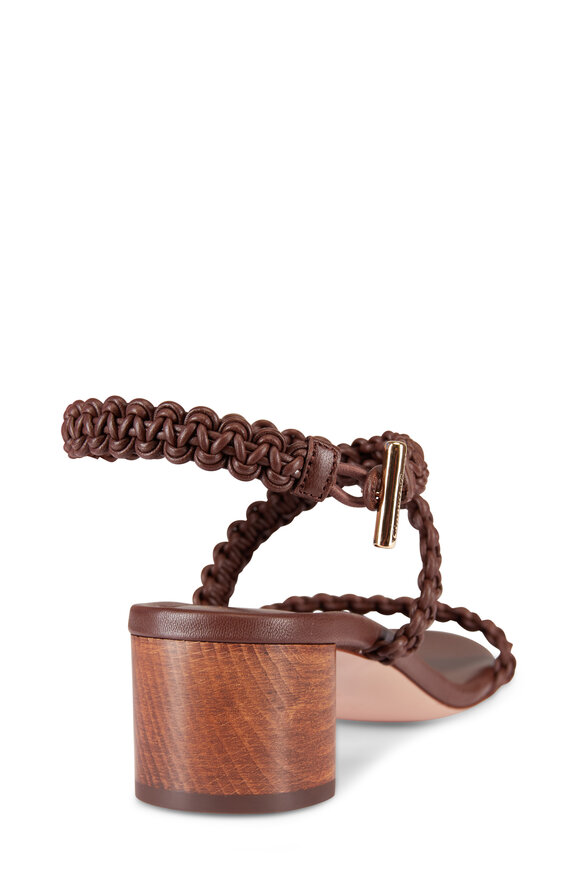 Gianvito Rossi Ubud Brown Leather Sandal, 45mm - view 3