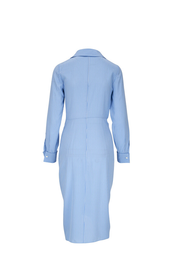 Michael Kors Collection - Gathered Coast & White Striped Shirtdress