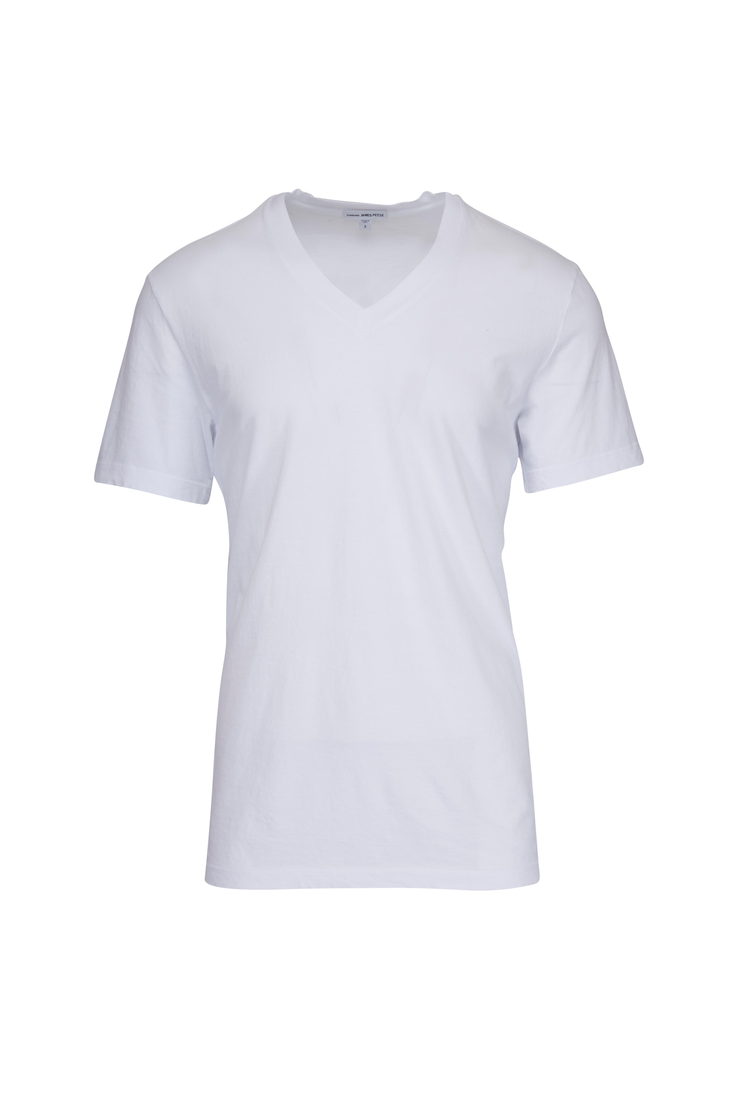 Centimeter assimilation Permanent James Perse - White Cotton V-Neck T-Shirt | Mitchell Stores