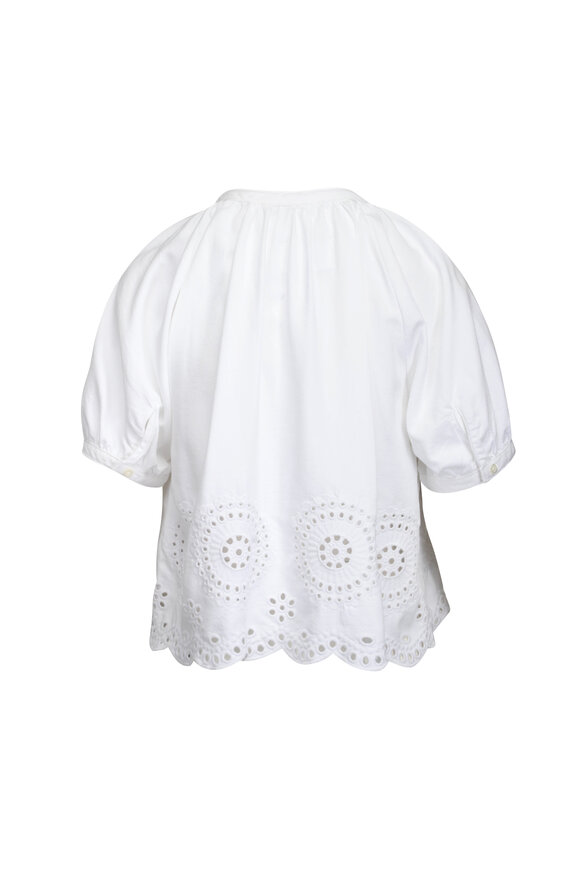 Frame The Eyelet White Resort Blouse - view 2