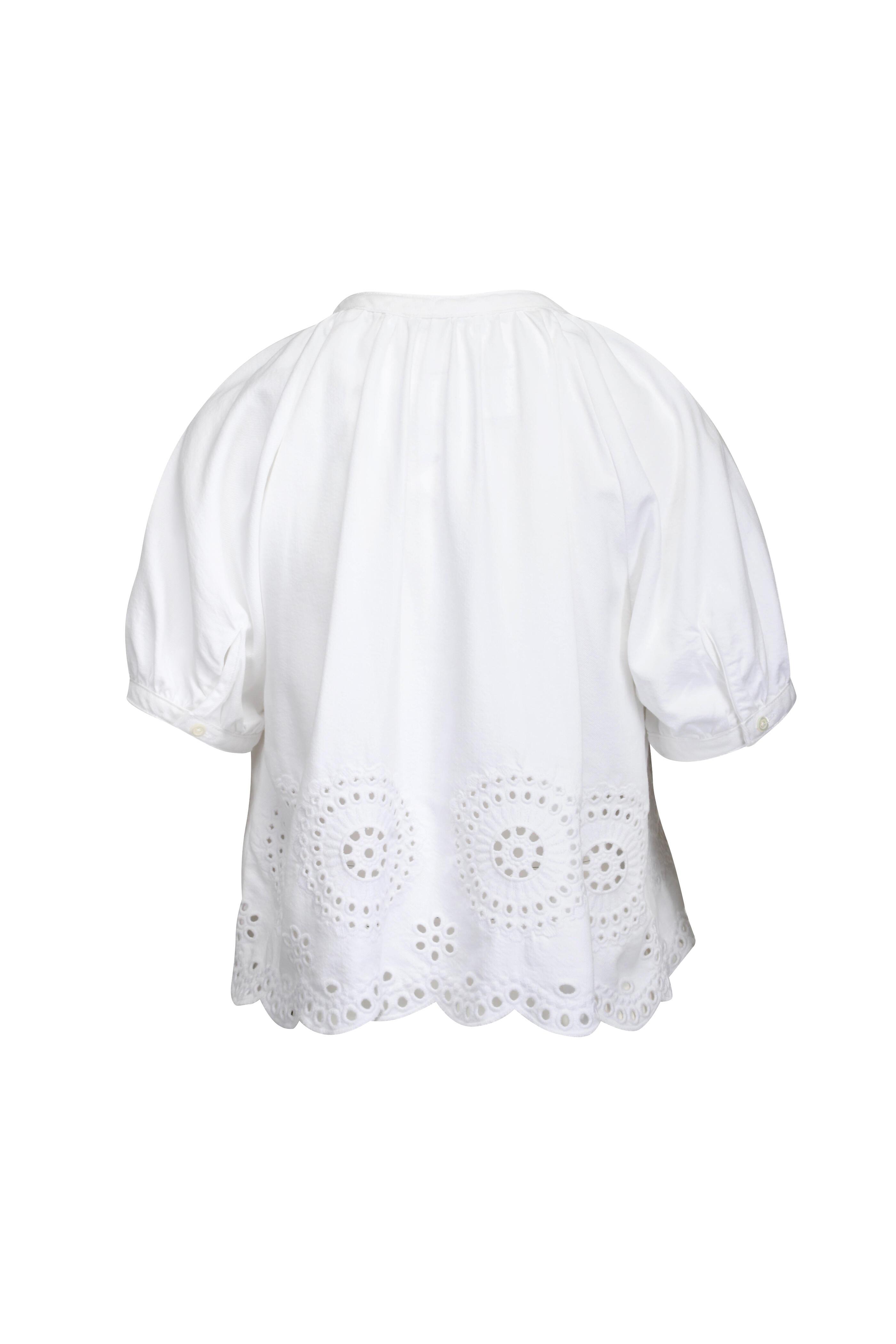 Frame - The Eyelet White Resort Blouse