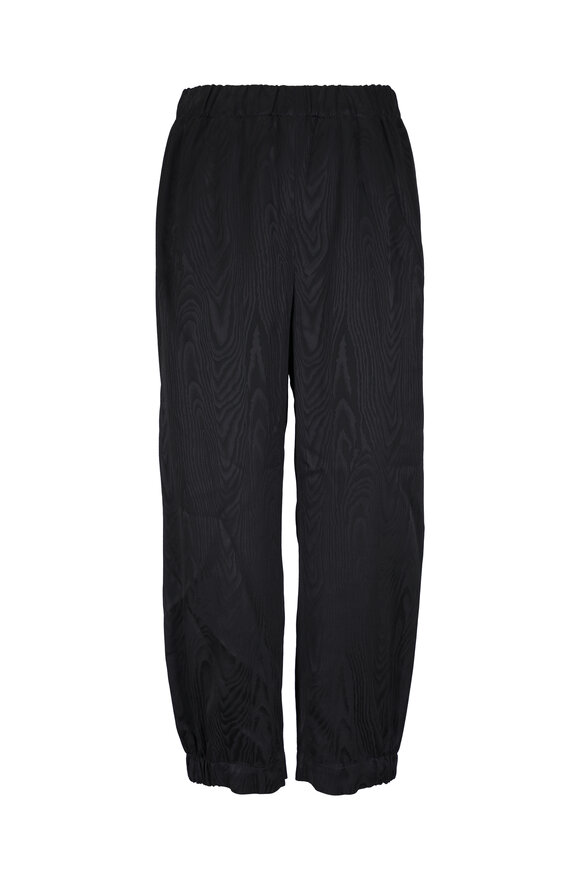 Zero + Maria Cornejo Abi Black Moire Cropped Pant - view 1