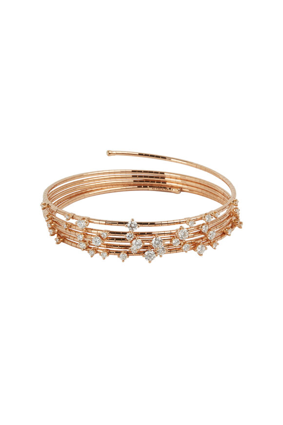 Mattia Cielo - Rose Gold Coil Diamond Bracelet