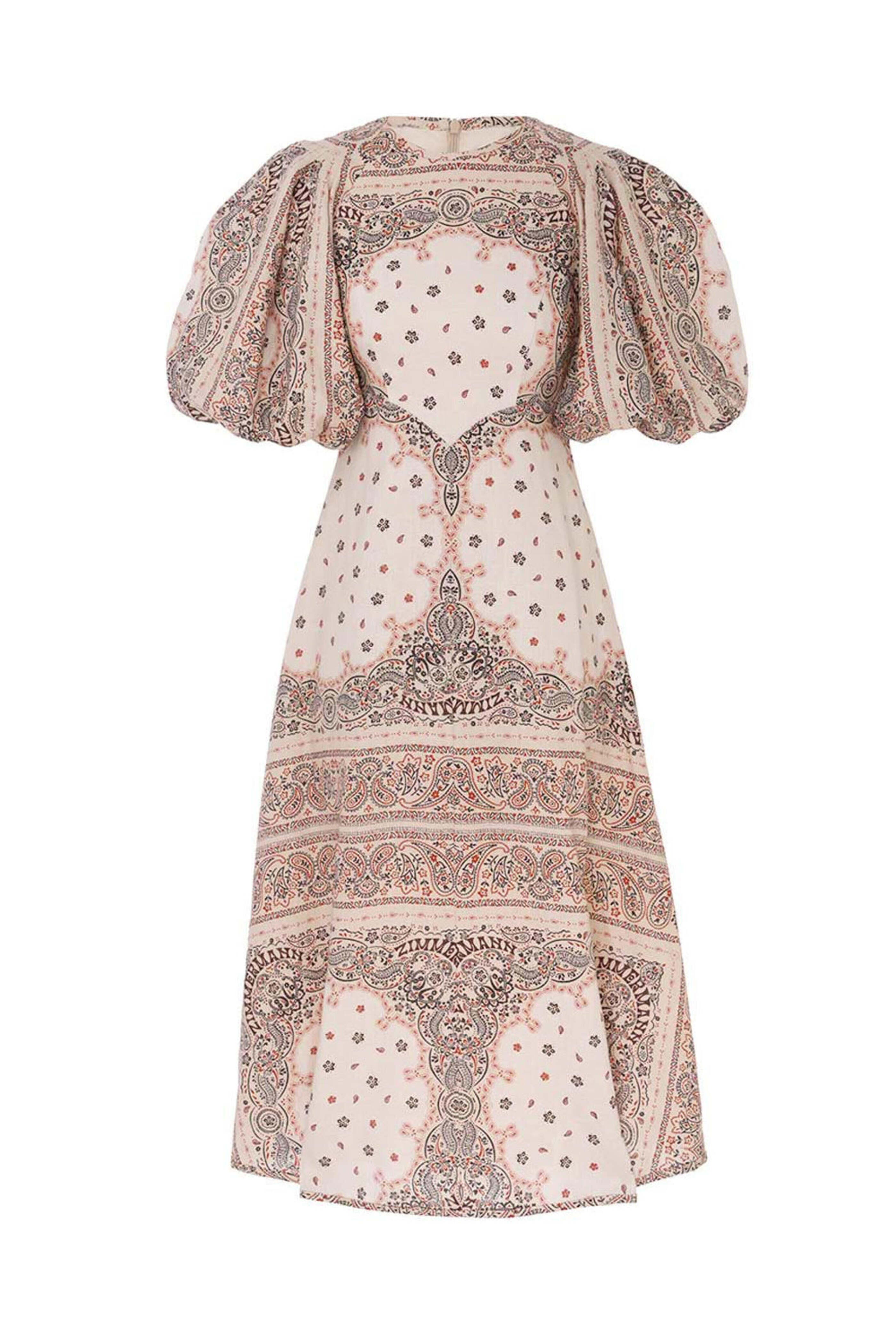 Zimmermann - Cream Bandana Day Midi Dress | Mitchell Stores